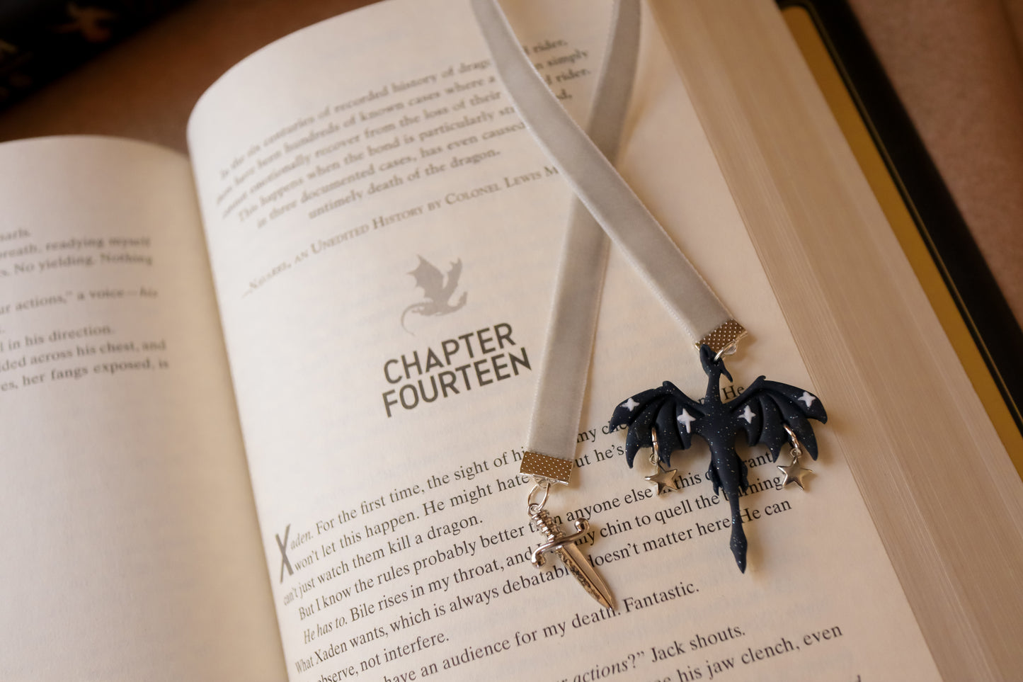 Navy Dragon Bookmark