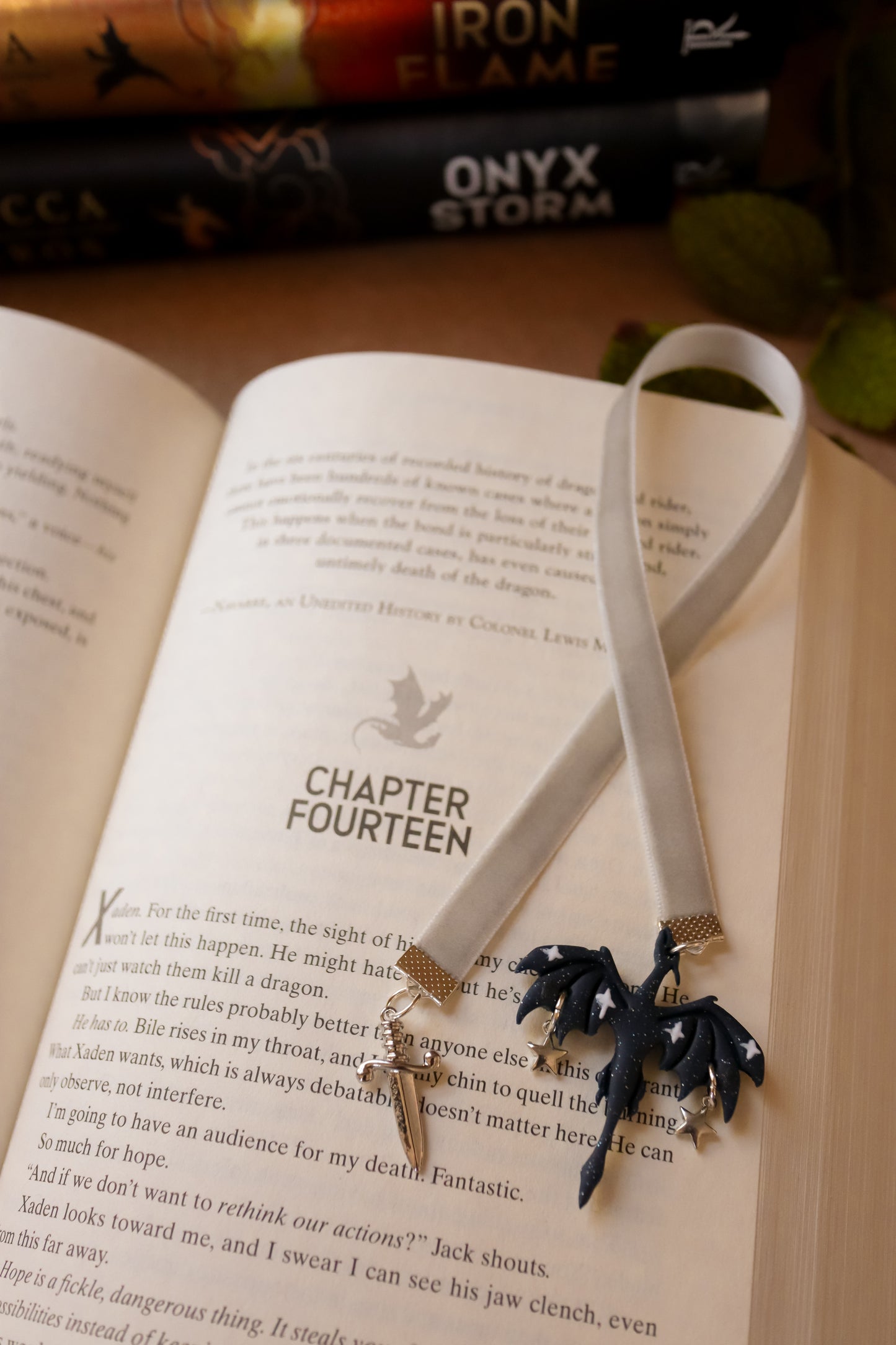 Navy Dragon Bookmark