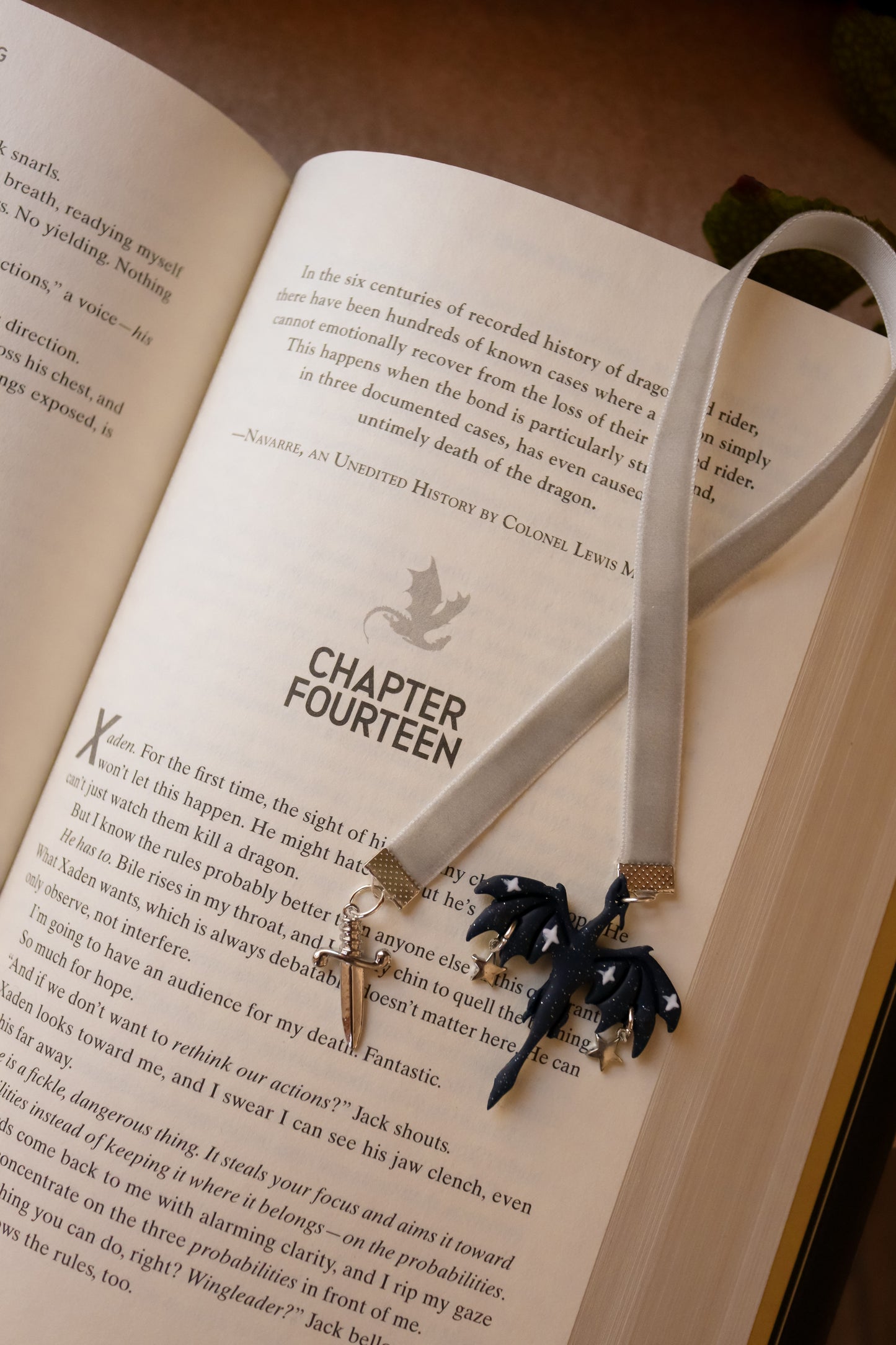 Navy Dragon Bookmark