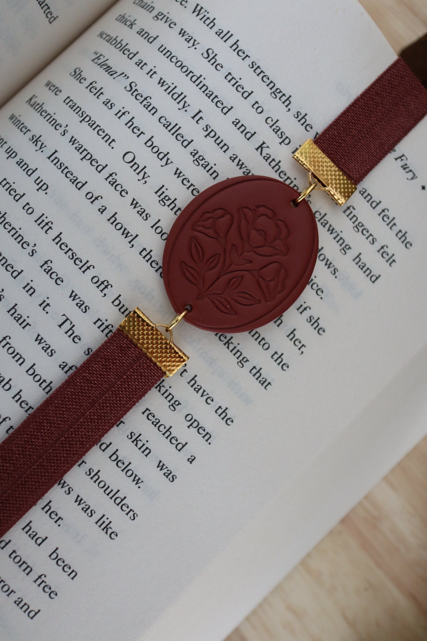 Flower Imprint Bookmark