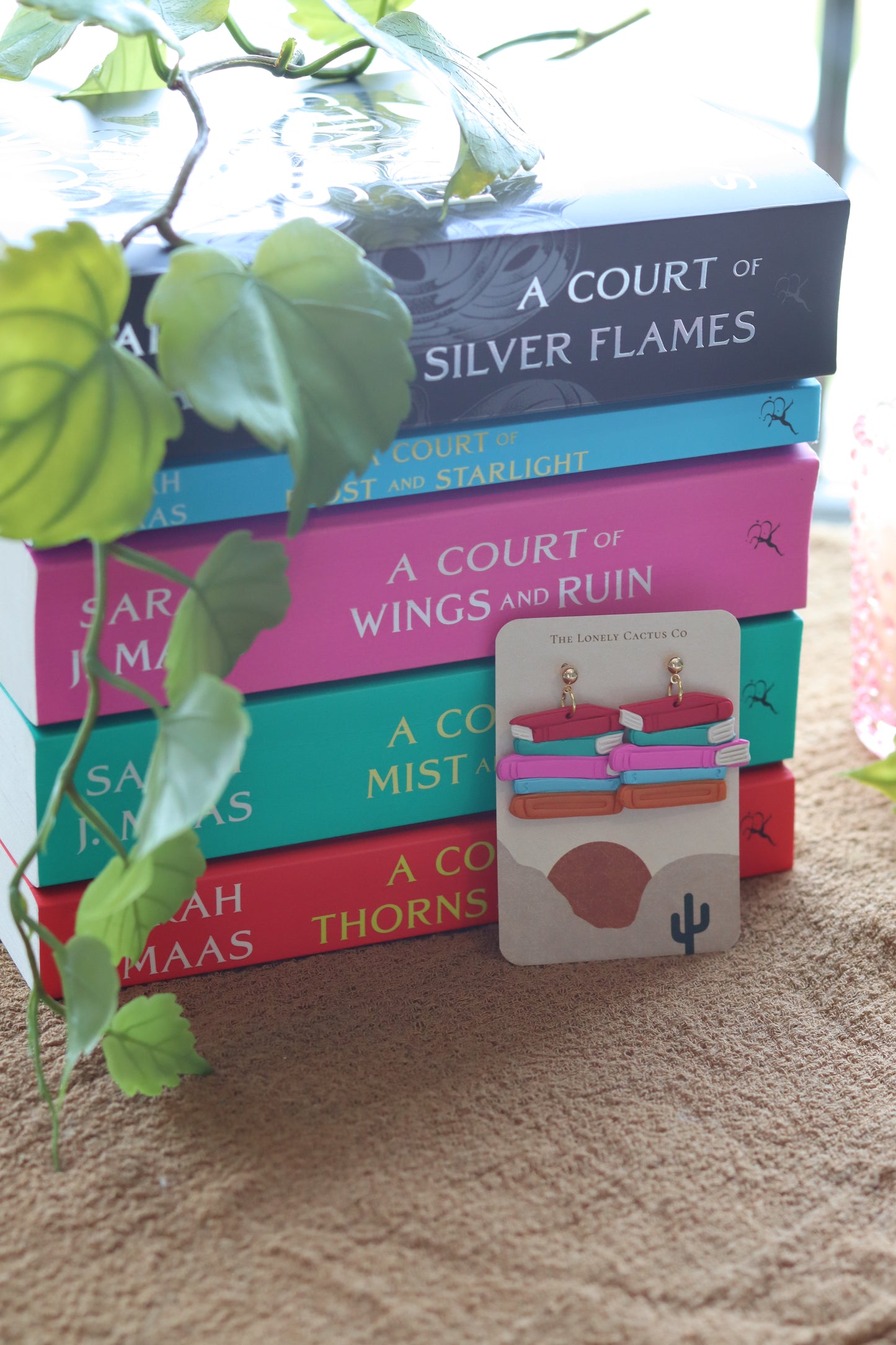 Colorful Books Earrings