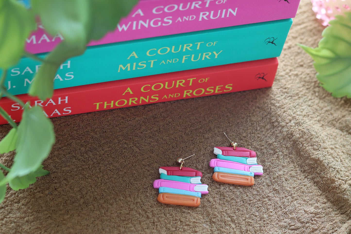 Colorful Books Earrings