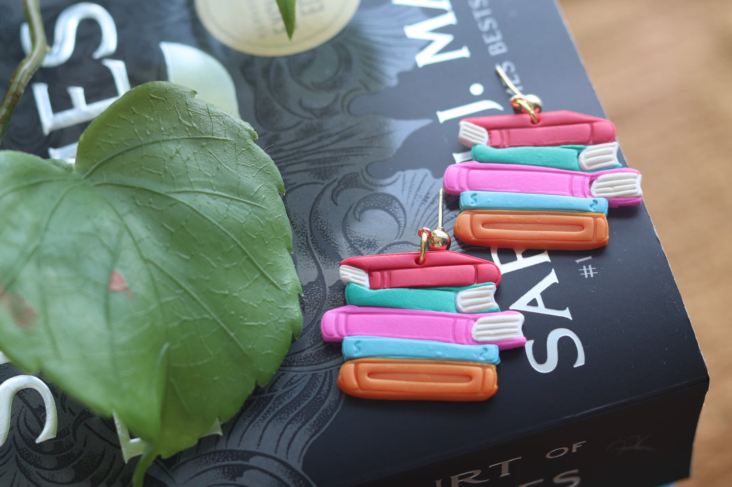 Colorful Books Earrings